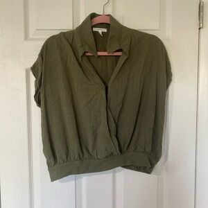 Maurices Khaki Green Women's Blouse